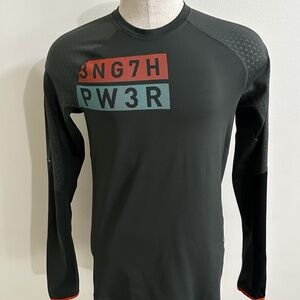 Reebok Crossfit Dark Green Long Sleeve Mid-Weight Compression Play Warm Sz M